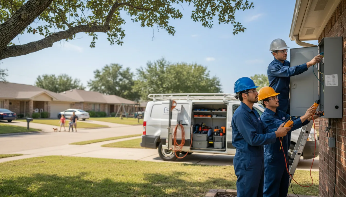 Certified electrician providing emergency electrical services in Leslie, MO